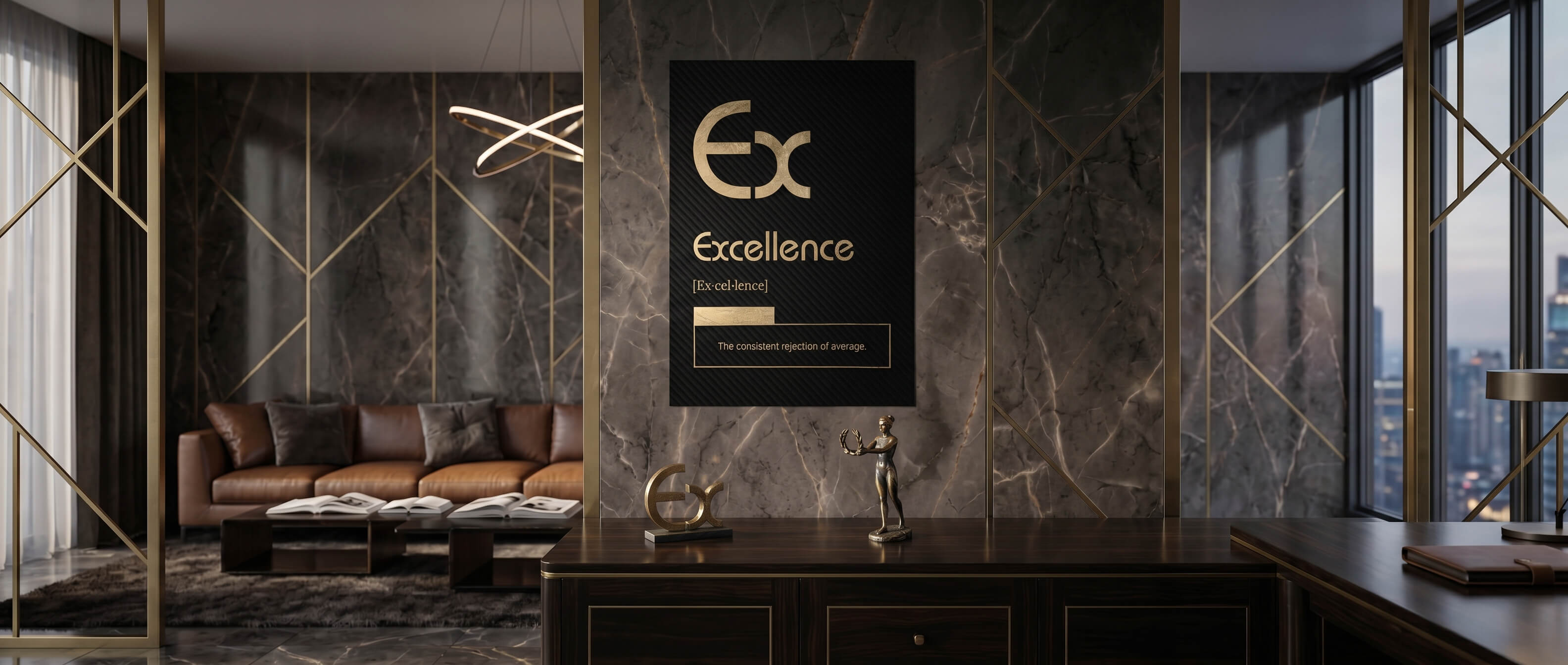 DOTCOMCANVAS® Excellence (Ex) Poster Schwarz – Banner