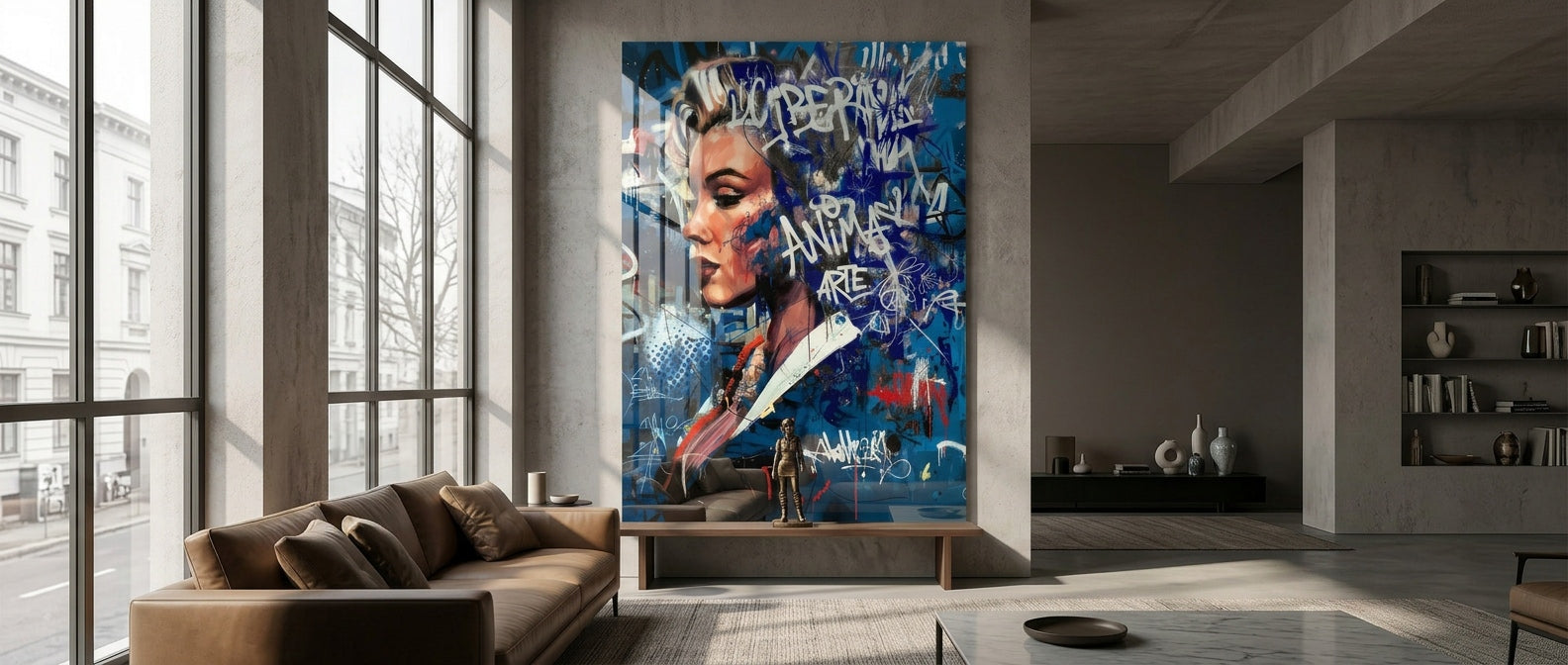 DOTCOMCANVAS Merlin Graffiti Acrylglasbild Banner