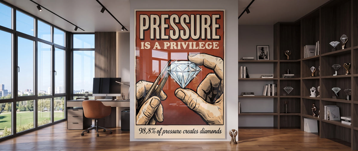 Acrylglasbild Pressure Is A Privilege Website Banner