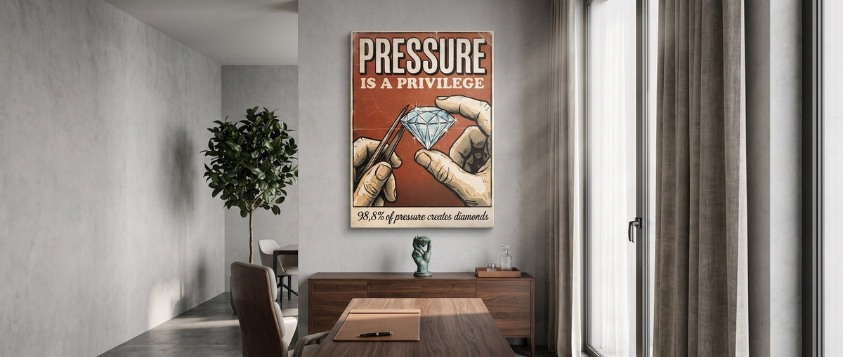 Leinwandbild Pressure Is A Privilege Website Banner