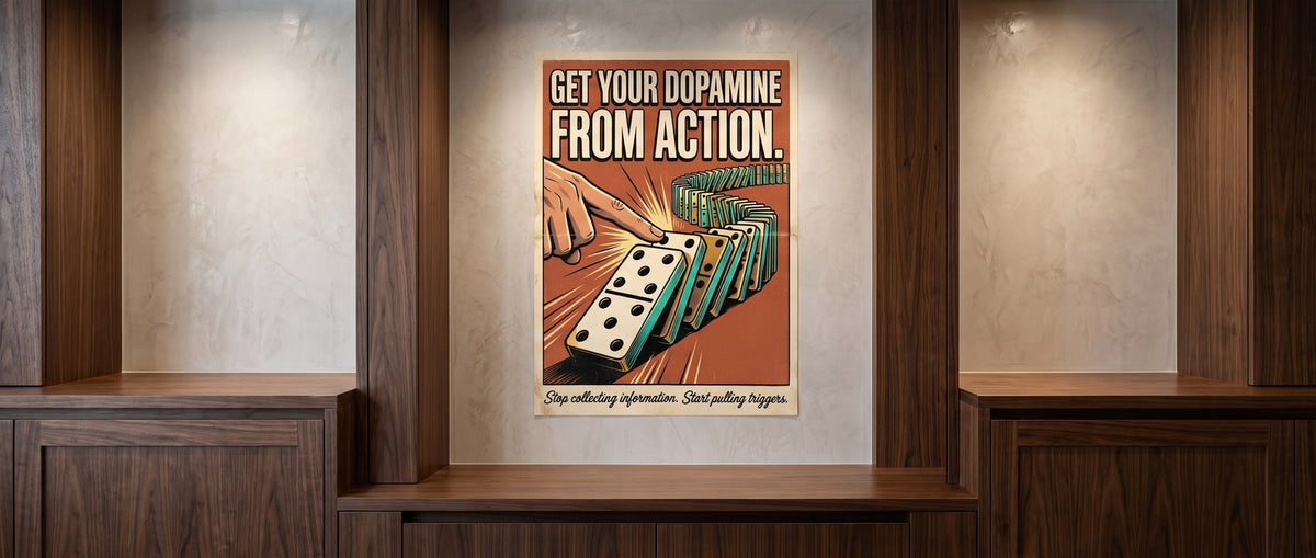 Poster Get Your Dopamine From Action Website Banner