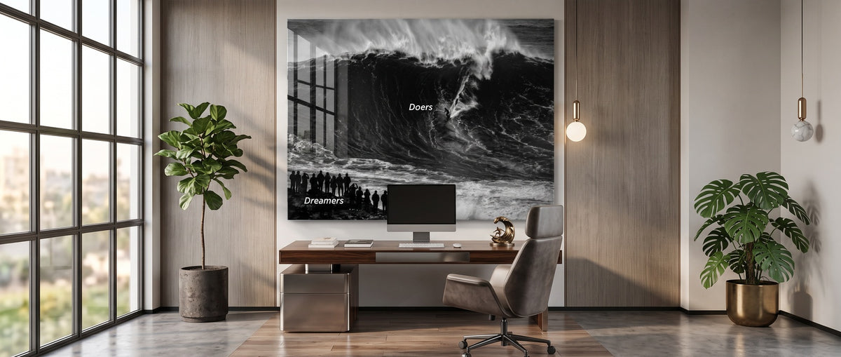 Acrylglasbild Doers VS Dreamers Website Banner