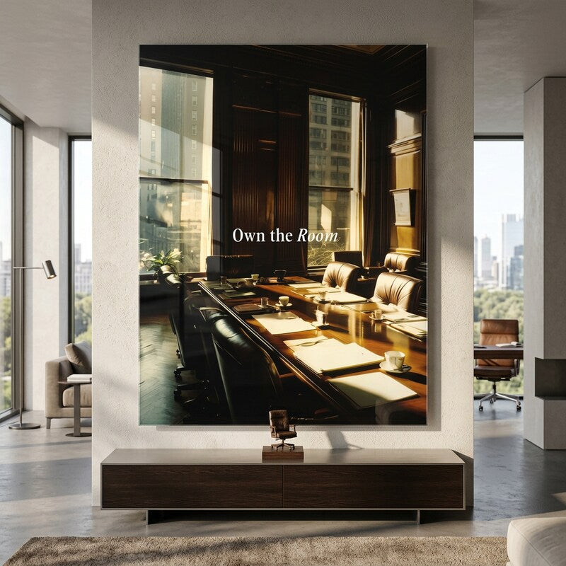 DOTCOMCANVAS Own the Room Acrylglas Website Banner