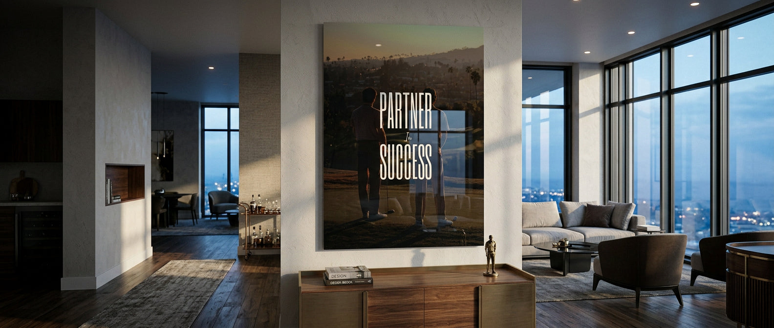 DOTCOMCANVAS Partner in Success Acrylglasbild Banner