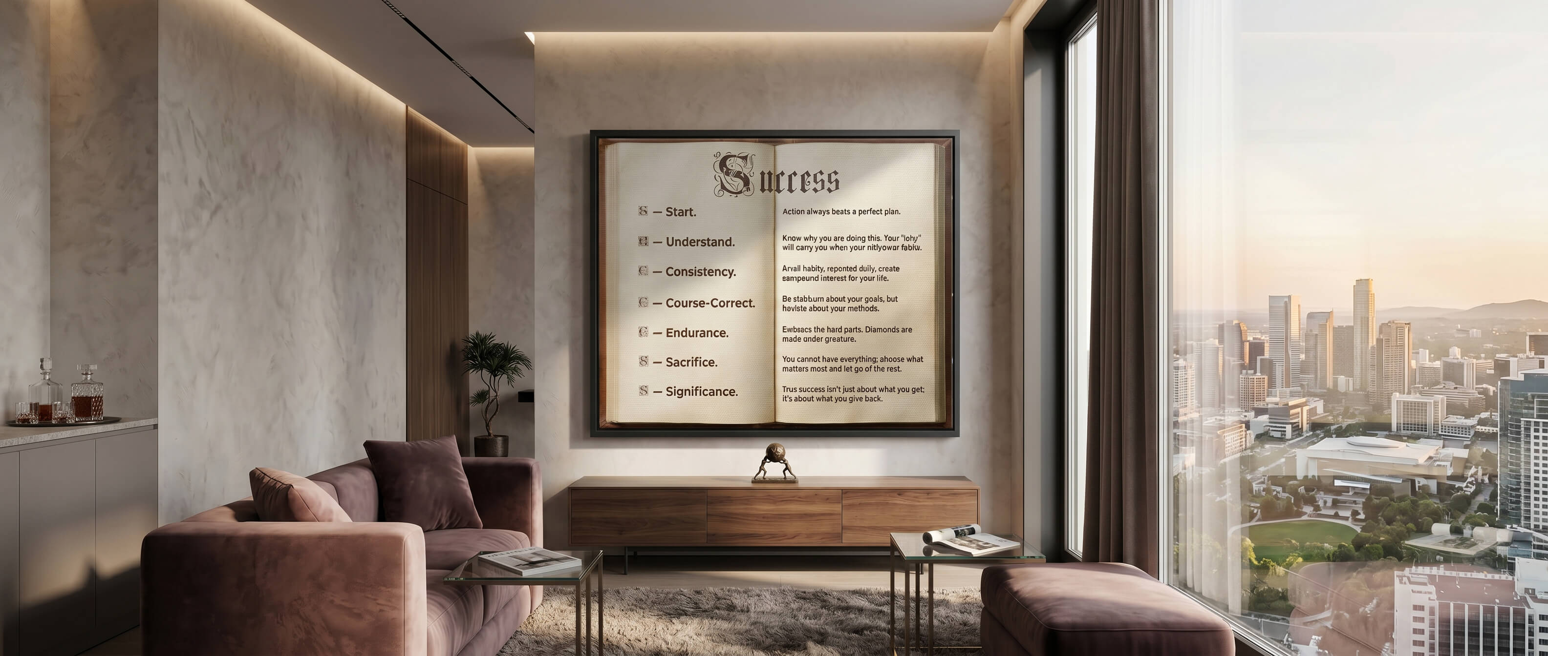 Success book Leinwandbild Banner