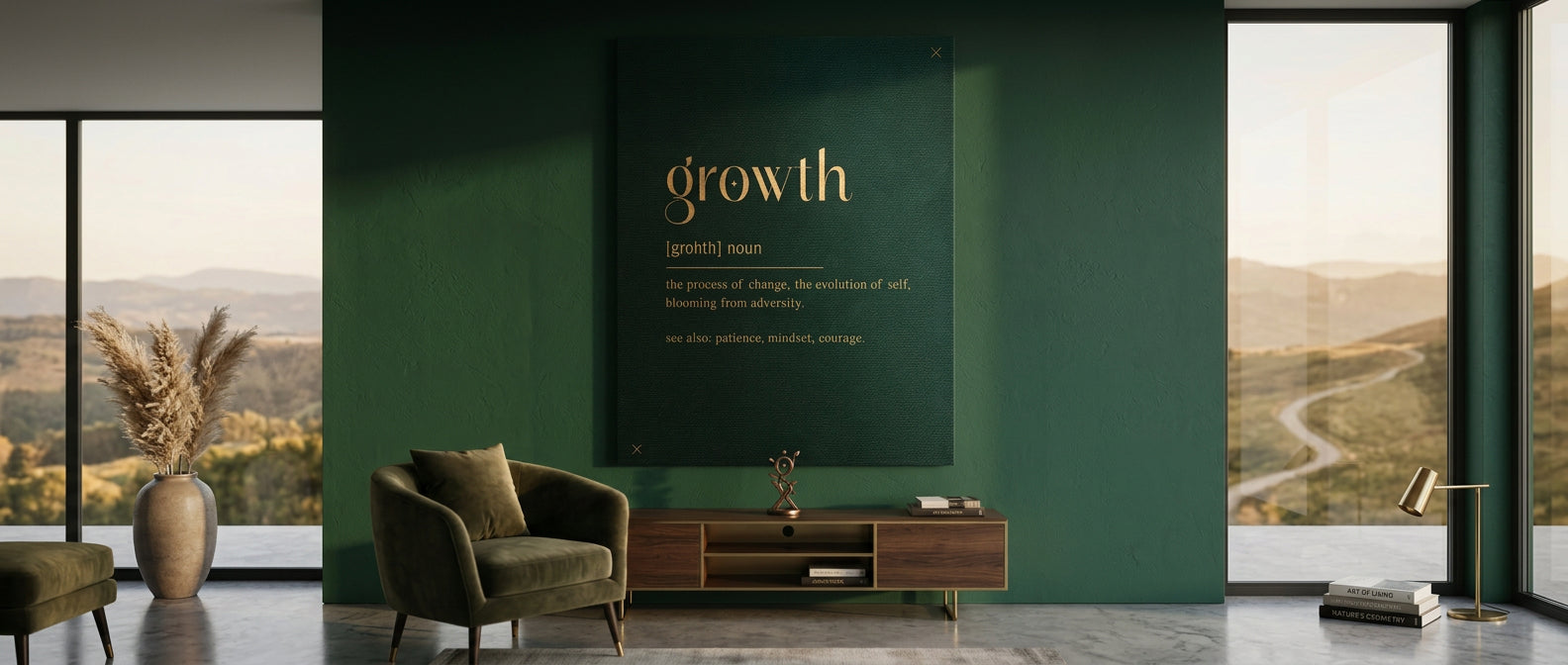DOTCOMCANVAS Growth Leinwandbild Website Banner