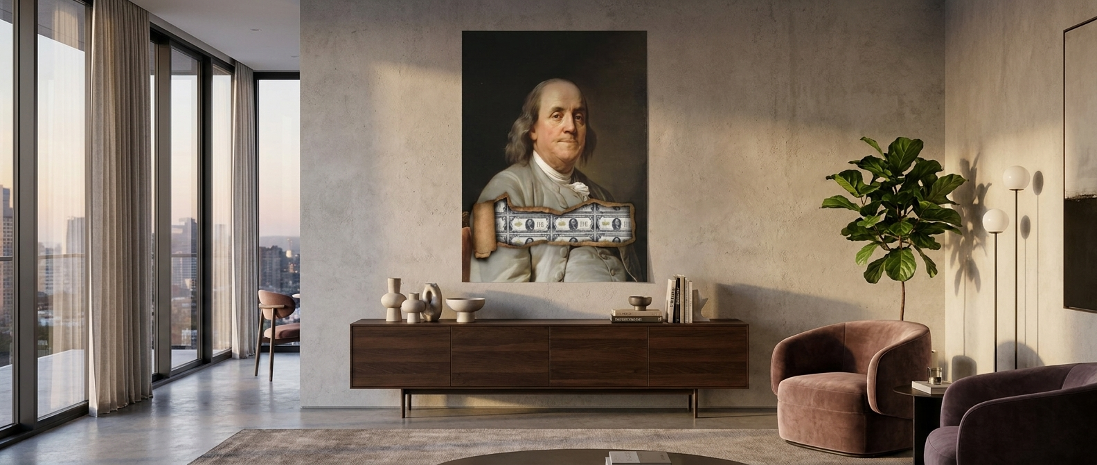 DOTCOMCANVAS Benjamin x Money Poster Banner