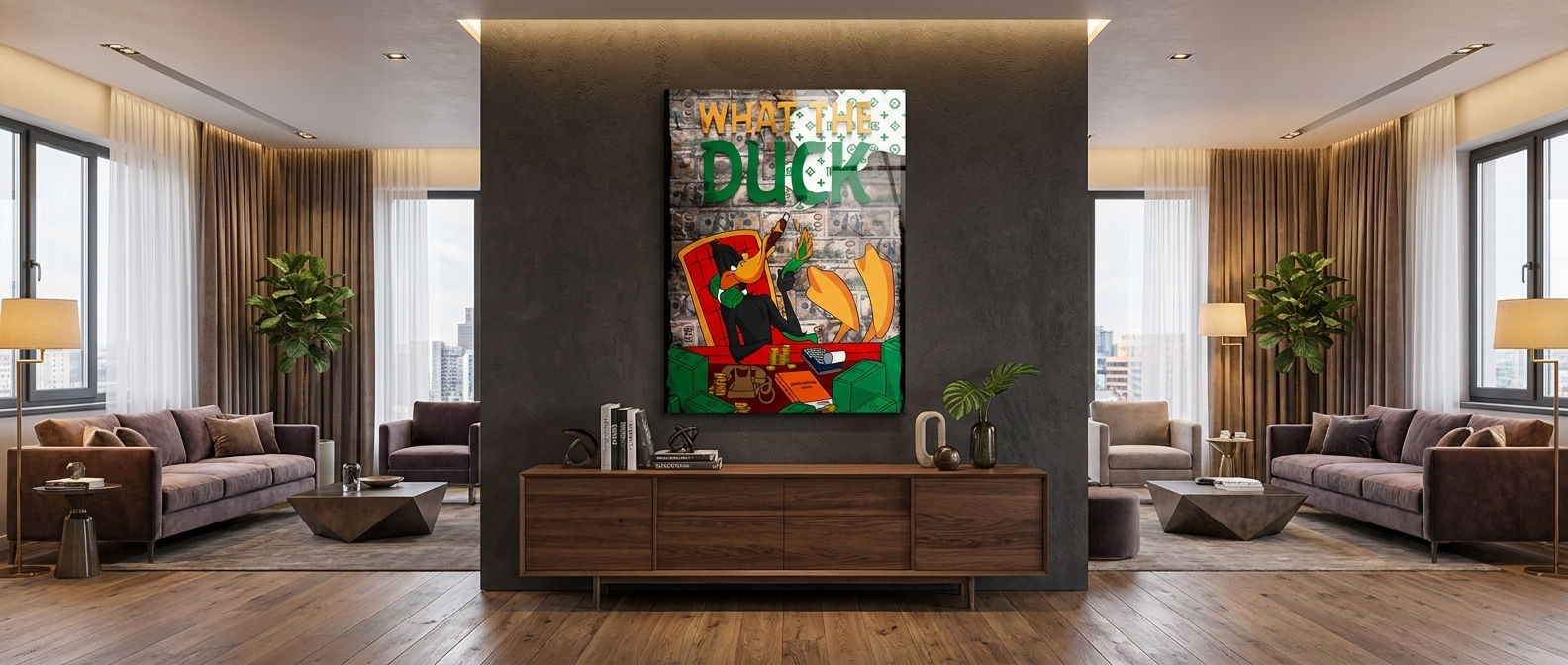 DOTCOMCANVAS What the Duck Acrylglas Banner
