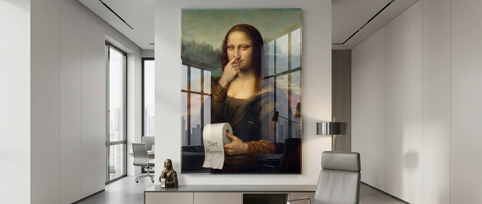 DOTCOMCANVAS Mona Lisa 1 for Toilett Poster Banner