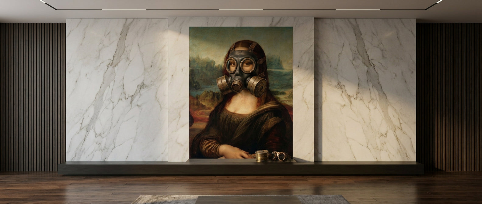 DOTCOMCANVAS Mona Lisa fürs WC 3 Poster - Website Banner