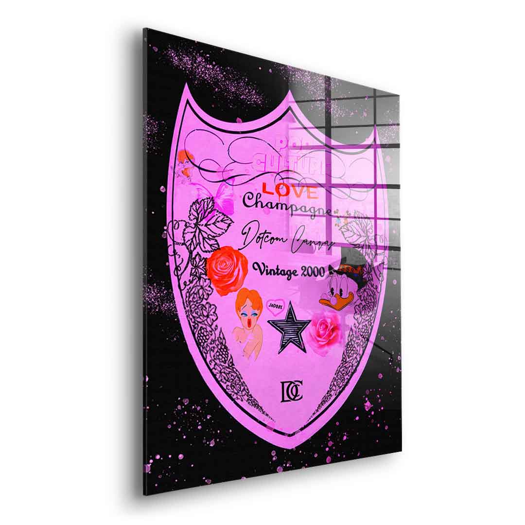 LOVE CHAMPAGNE - Acrylic glass
