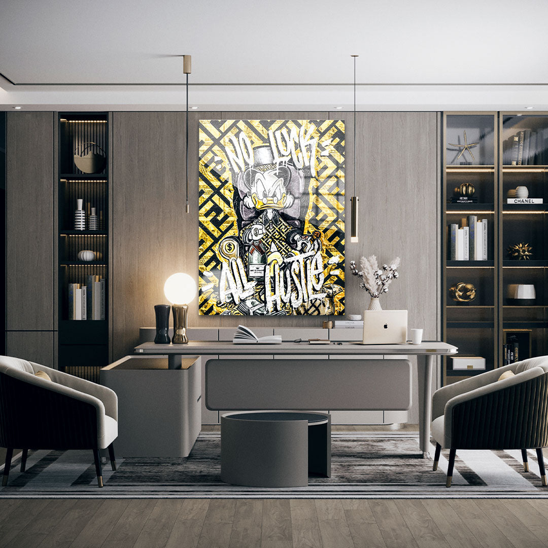 DOTCOMCANVAS 24K Feingold Bild ALL HUSTLE DUCK - 24K Feingold