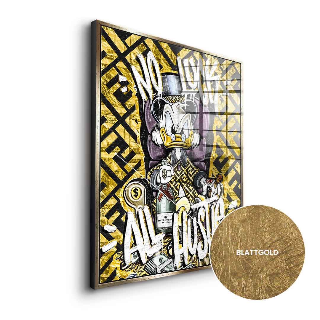 DOTCOMCANVAS 24K Feingold Bild ALL HUSTLE DUCK - 24K Feingold