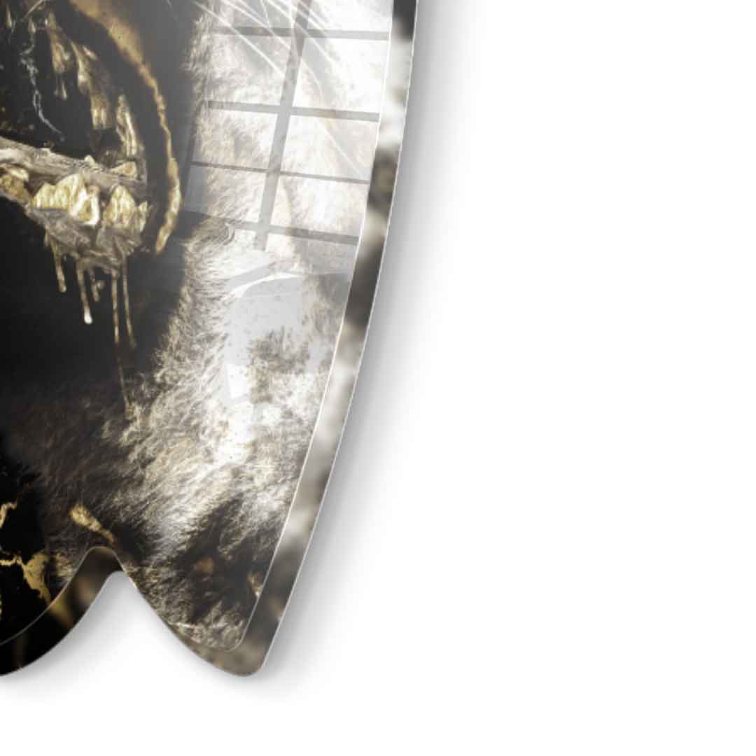 DOTCOMCANVAS 24K Feingold Bild Surfboard Luxury Tiger - 24K Feingold