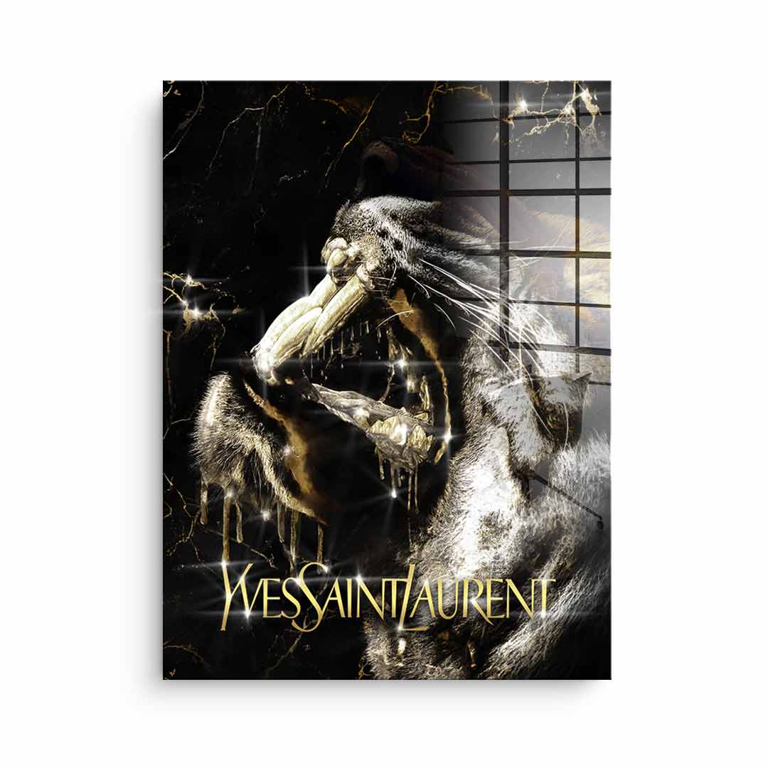 DOTCOMCANVAS 24K Feingold Bild Luxury Tiger - 24K Feingold