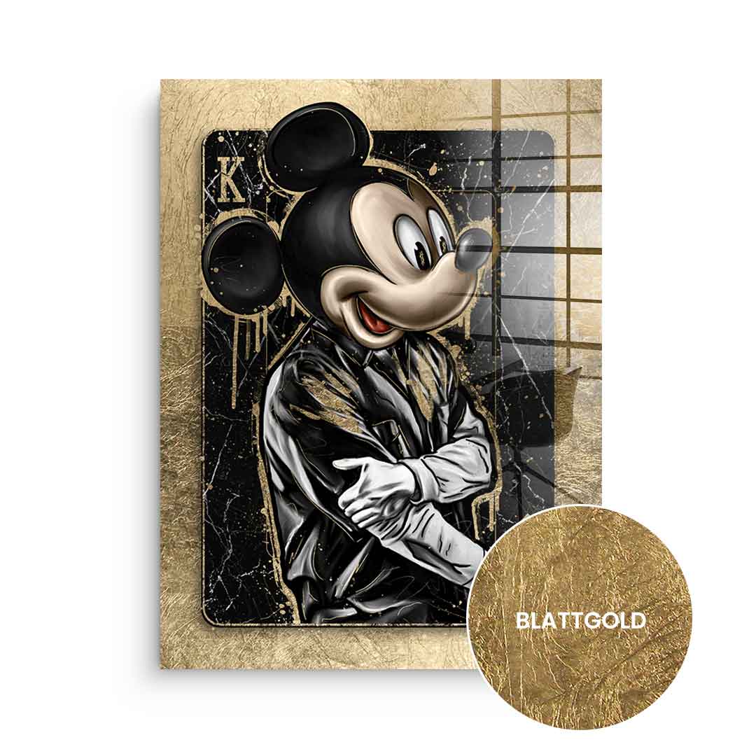 DOTCOMCANVAS 24K Feingold Bild GANGSTER KING - 24K Feingold