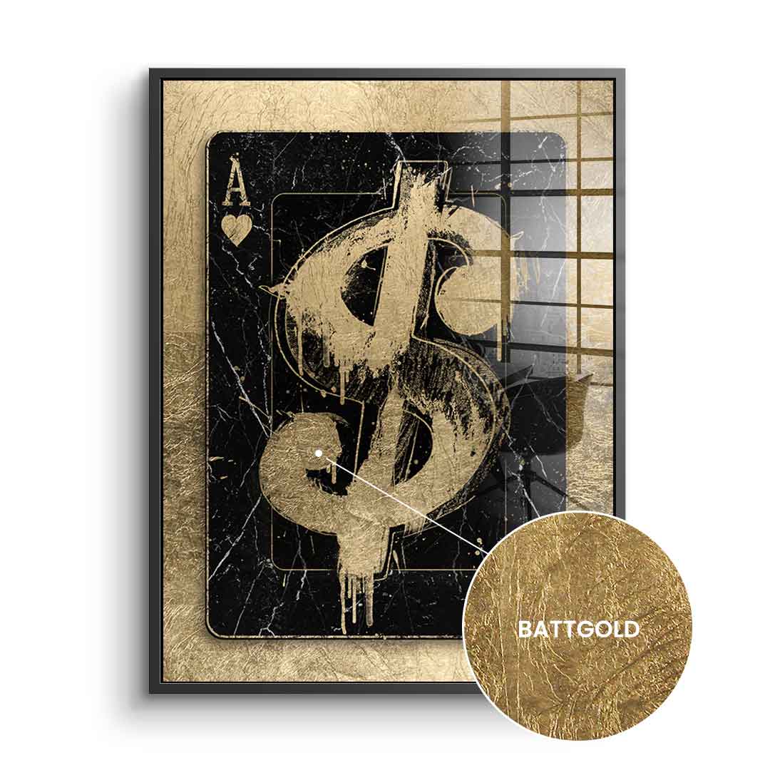 DOTCOMCANVAS 24K Feingold Bild GANGSTER SIGN - 24K Feingold