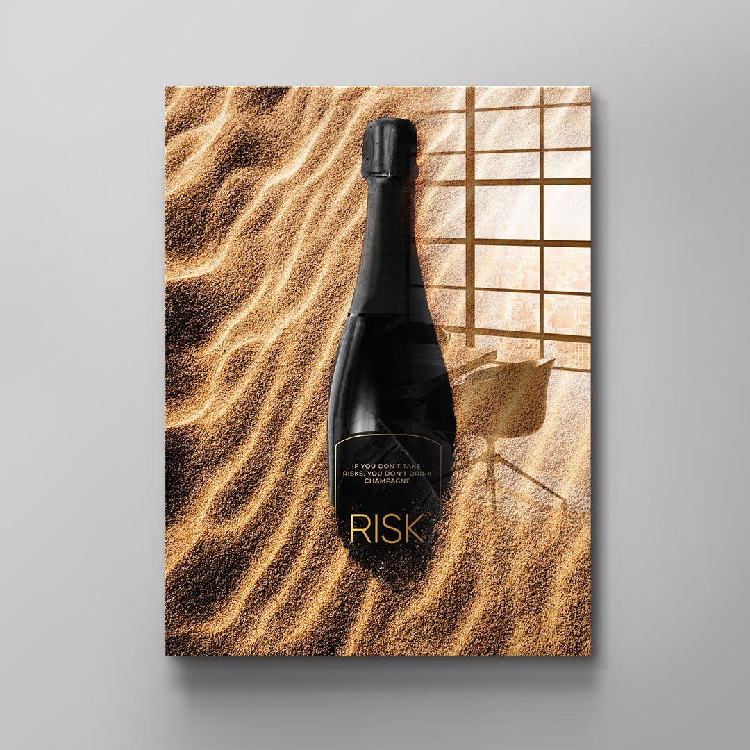 DOTCOMCANVAS 24K Feingold Bild PURE RISK - 24K Feingold