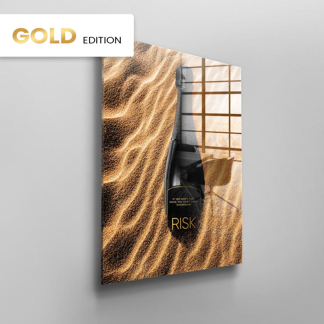 DOTCOMCANVAS 24K Feingold Bild PURE RISK - 24K Feingold