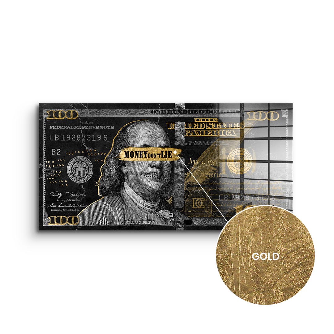 DOTCOMCANVAS 24K Feingold Bild Money dont lie - 24K Feingold