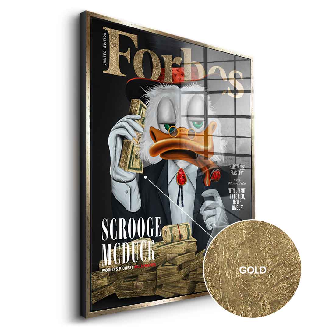 DOTCOMCANVAS 24K Feingold Bild Billionaire Duck - 24K Feingold