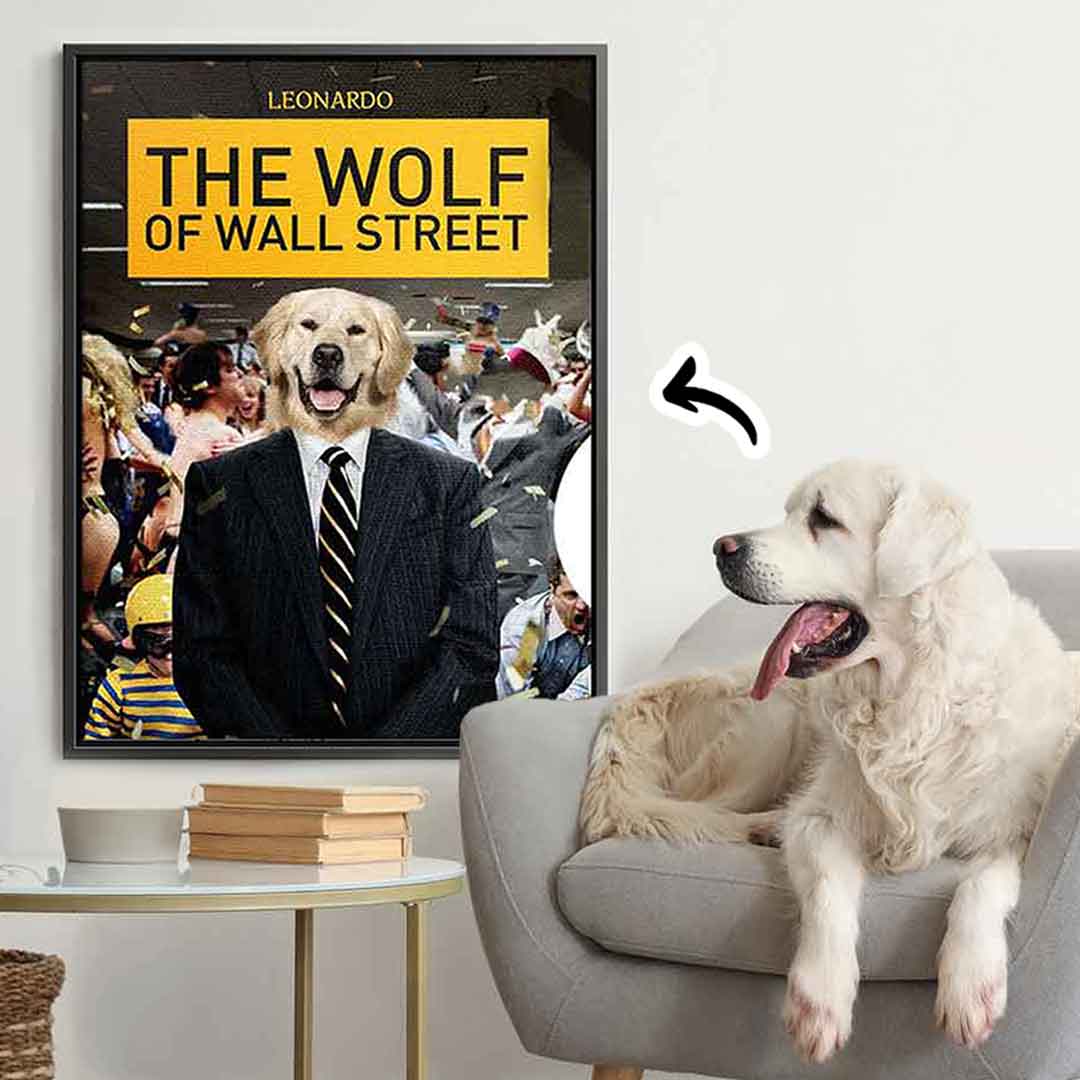 Wolf of Wall Street Pet Portrait - Customizable