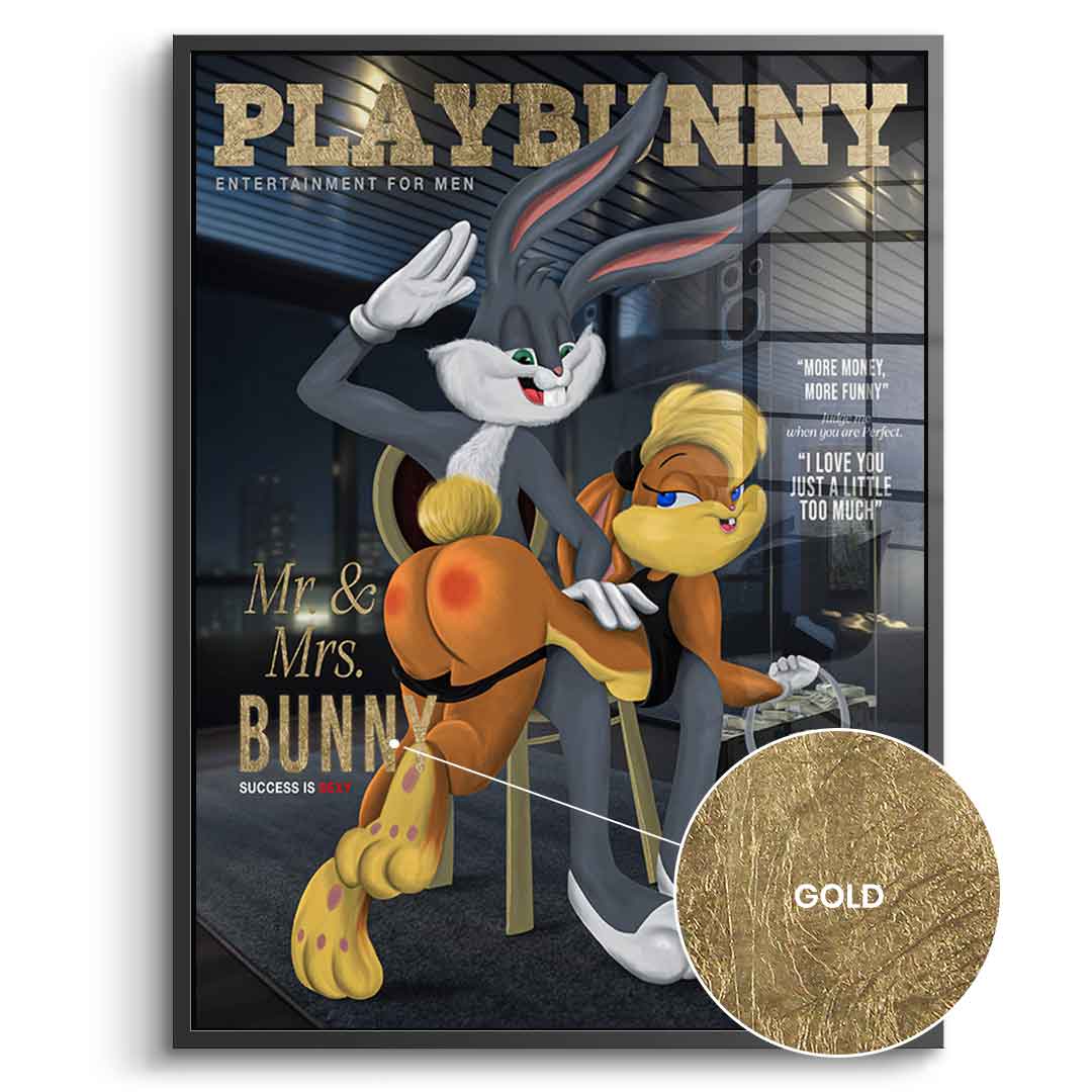 DOTCOMCANVAS 24K Feingold Bild Playbunny - 24K Feingold