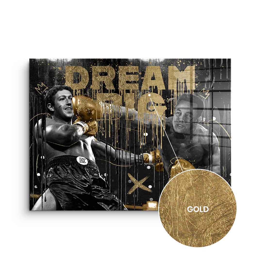DOTCOMCANVAS 24K Feingold Bild Billionaire Fight - 24K Feingold