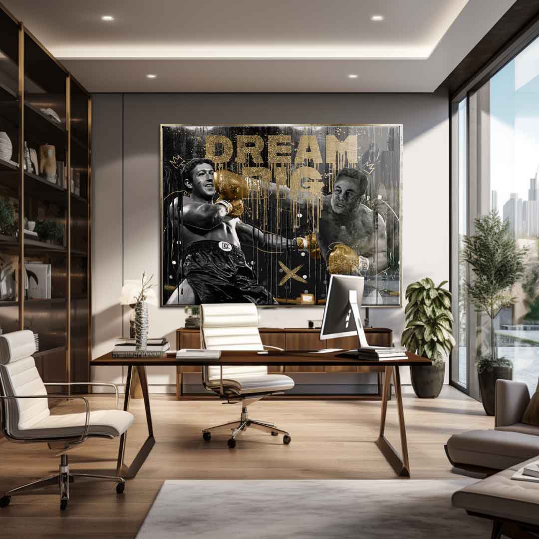 DOTCOMCANVAS 24K Feingold Bild Billionaire Fight - 24K Feingold