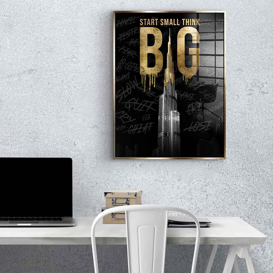 DOTCOMCANVAS 24K Feingold Bild Think BIG #Burj Khalifa - 24K Feingold