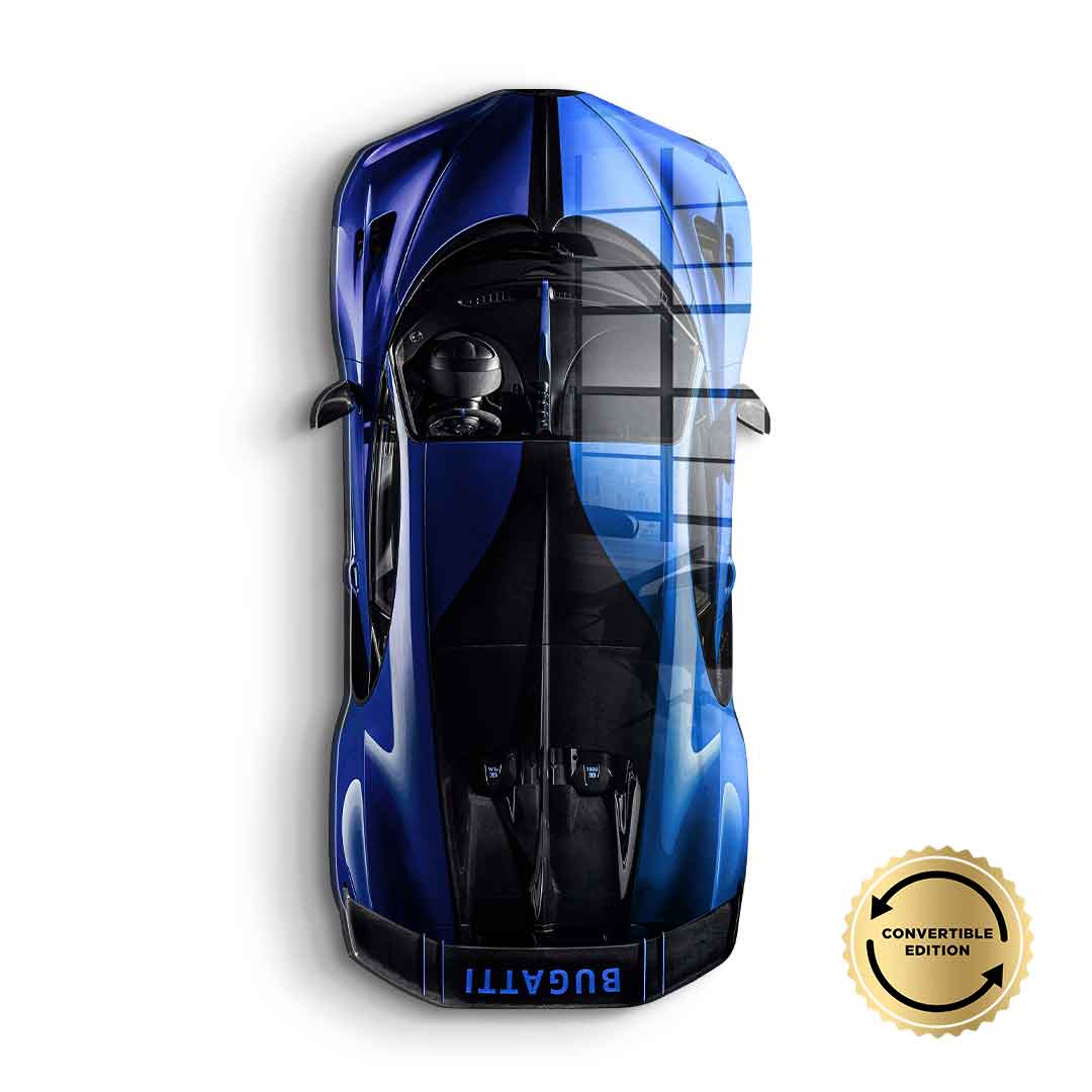 Rzeźba ścienna Bugatti Bolide – szkło akrylowe