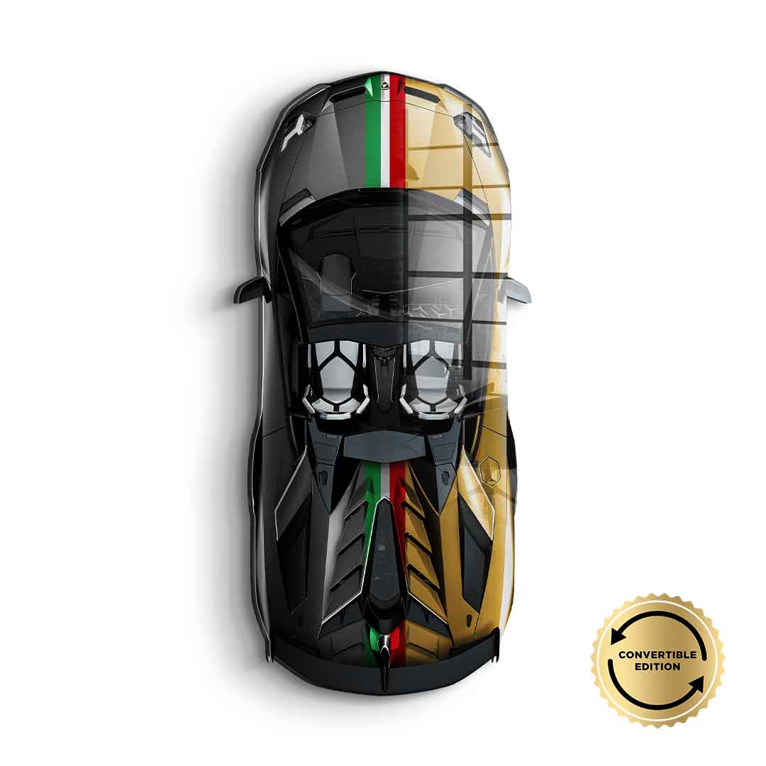 Rzeźba ścienna Lamborghini Aventador SVJ - Szkło akrylowe