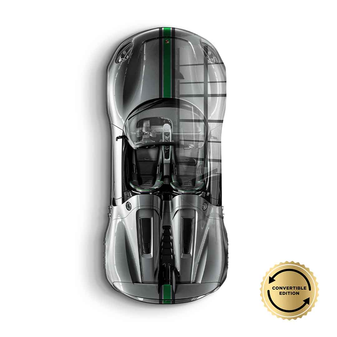 Rzeźba ścienna Porsche 918 Spyder - Szkło akrylowe