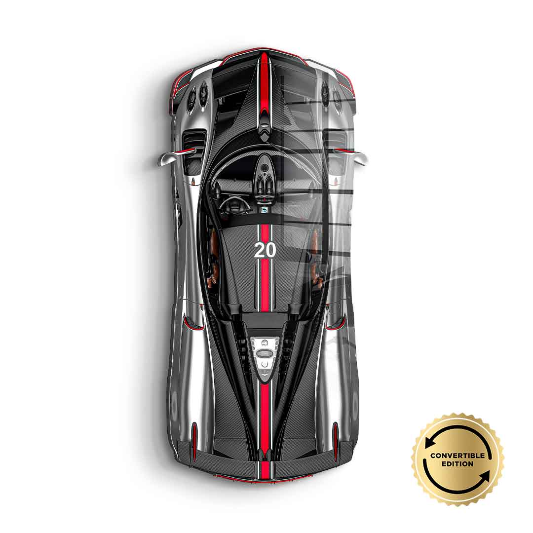 Rzeźba ścienna Pagani Huayra Roadster BC – szkło akrylowe