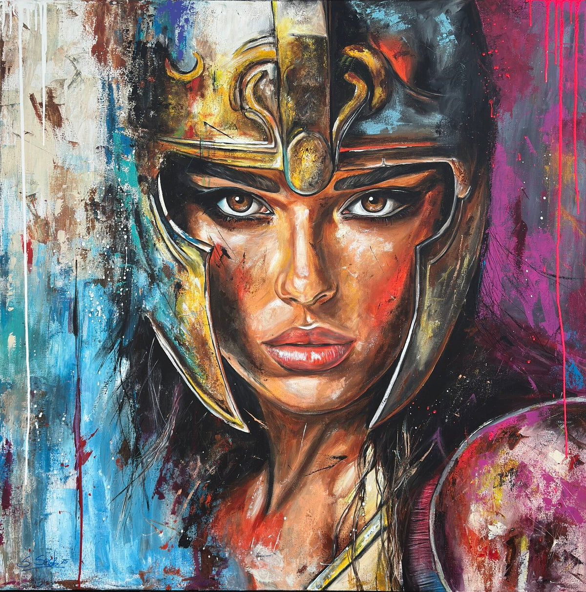 Warrior Inside – Original-Gemälde von Sabrina Seck