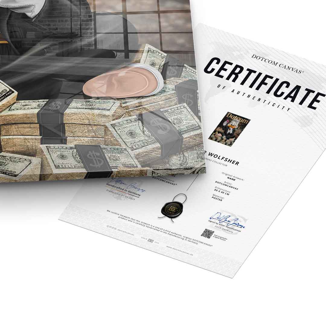DOTCOMCANVAS 24K Feingold Bild Mr. RE$PECT - 24K Feingold