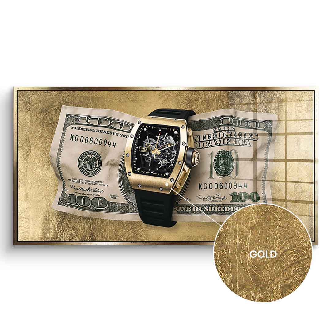 DOTCOMCANVAS 24K Feingold Bild Time to Action - 24K Feingold