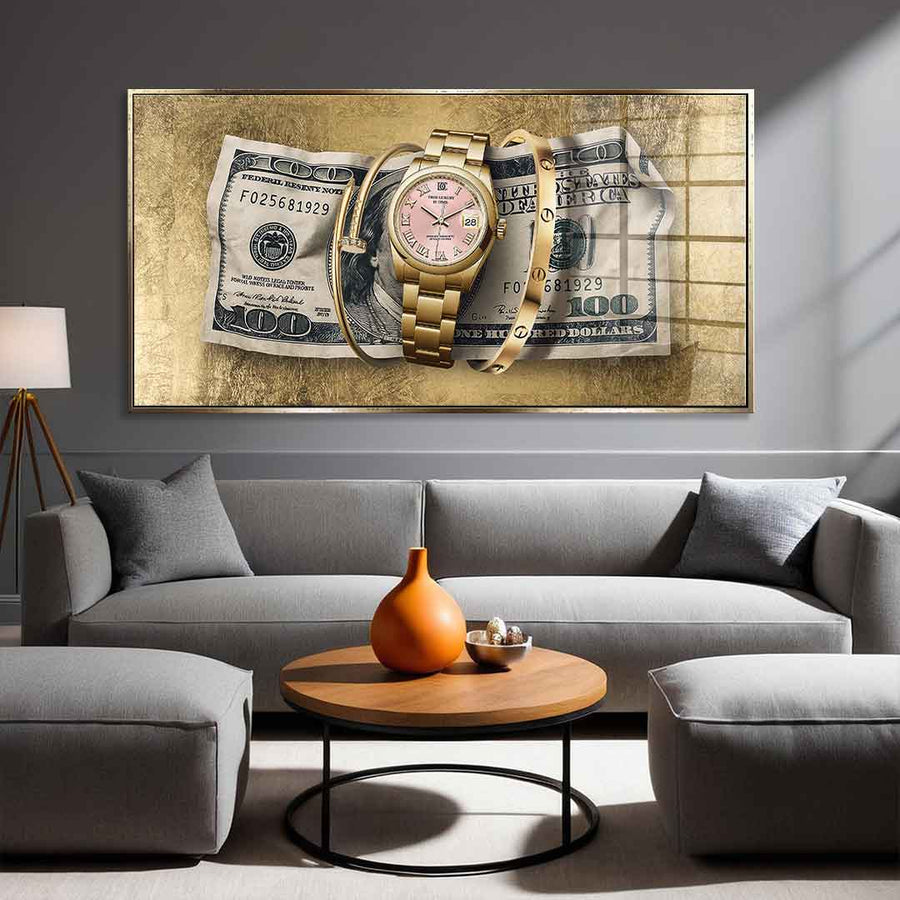 DOTCOMCANVAS 24K Feingold Bild True Luxury is Time - 24K Feingold