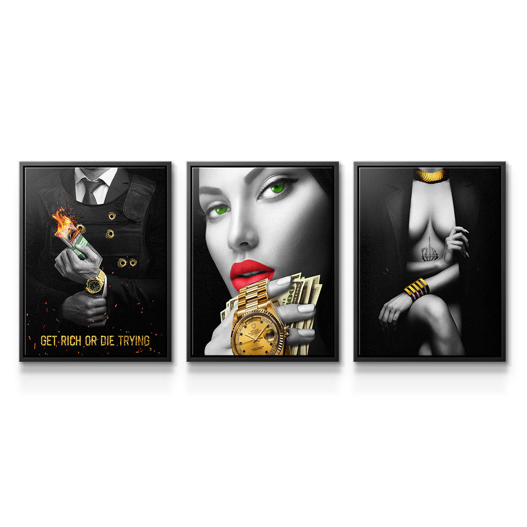 Black Gold Party - Leinwand 3x