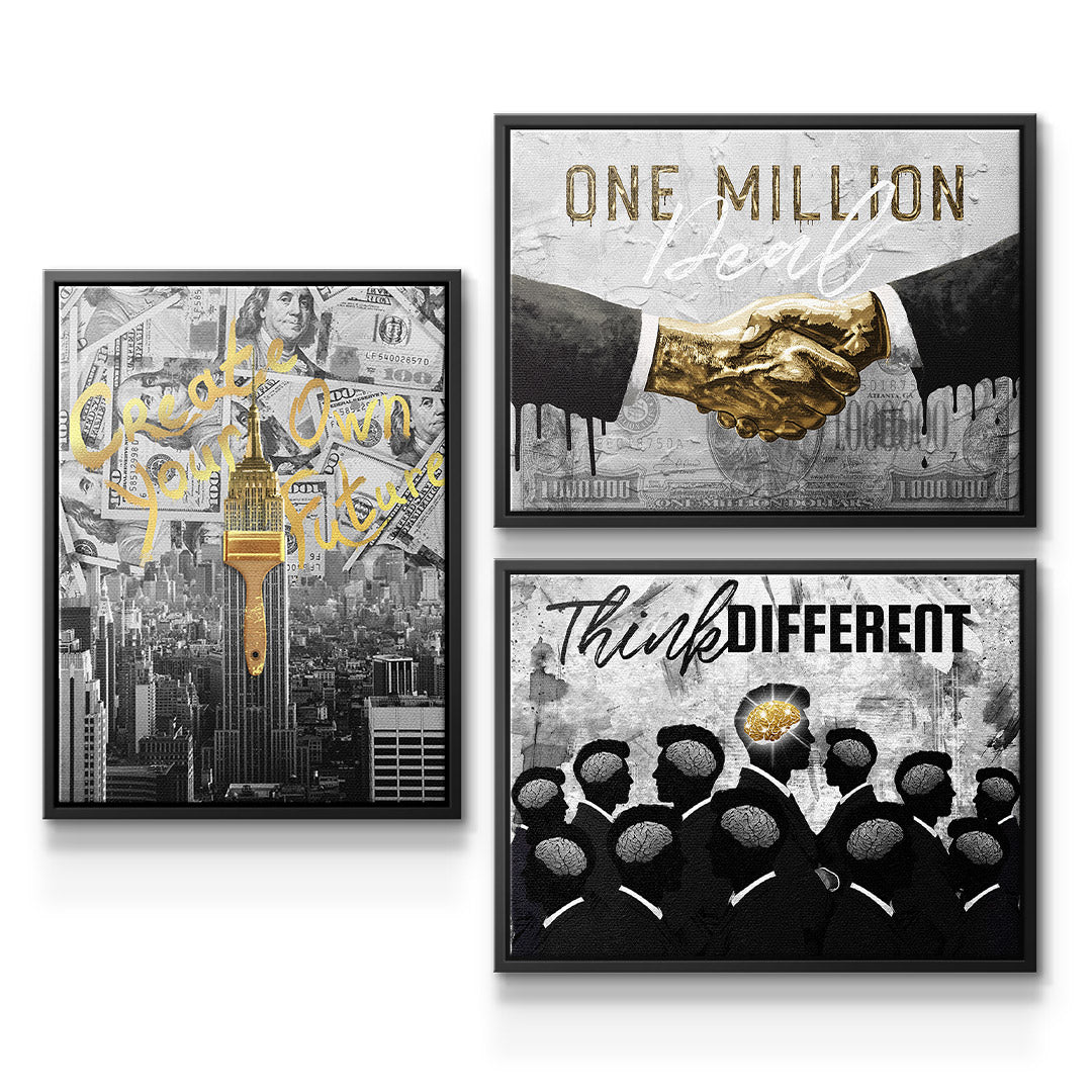 Entrepreneur Grey Gold - Leinwand 3x