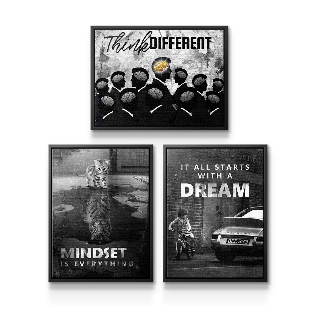 Motivation Mindset - Leinwand 3x