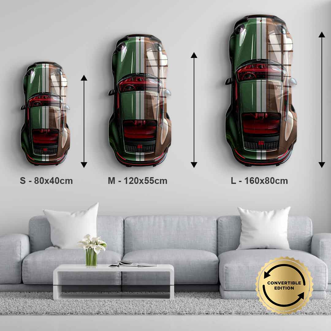 Wall sculpture Porsche 911 Targa - acrylic glass