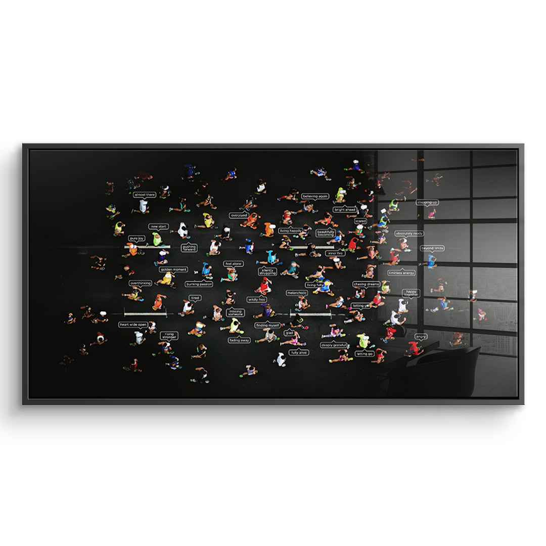 Acrylglasbild Small people thing Schwarz