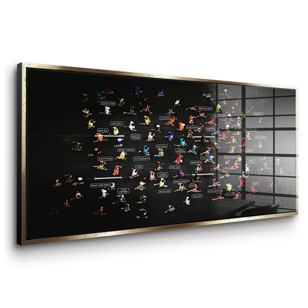 Acrylglasbild Small people thing Seite Gold