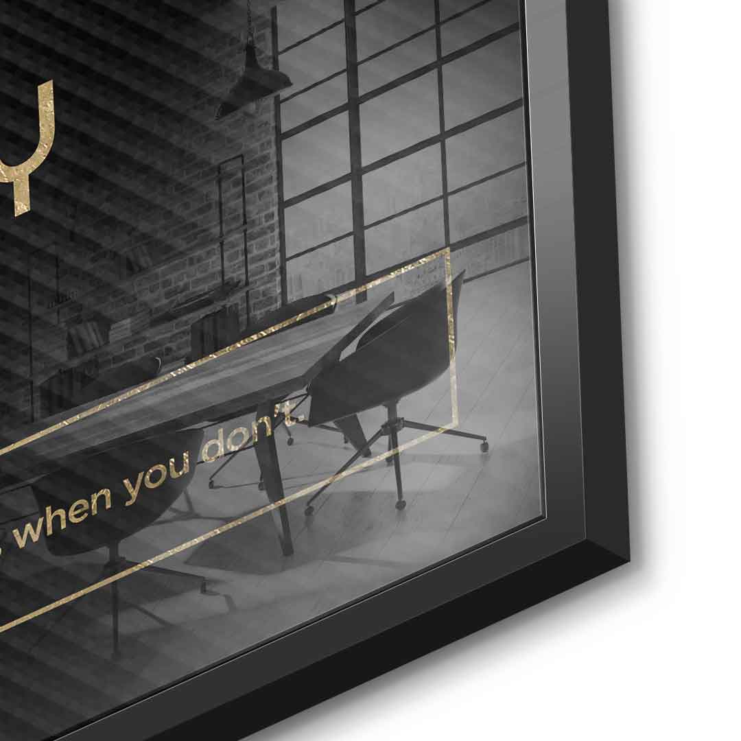 DOTCOMCANVAS® Legacy (Le) Acrylglasbild Version Schwarz – Detailansicht