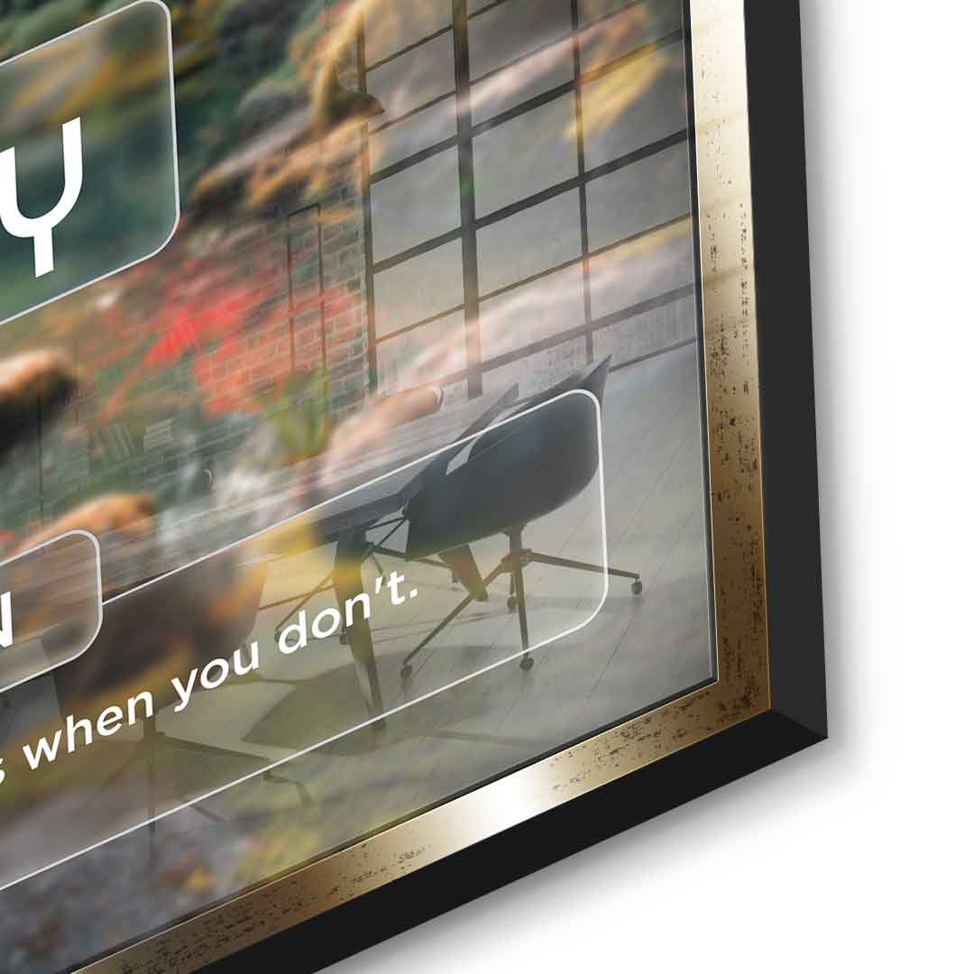 DOTCOMCANVAS® Legacy (Le) Acrylglasbild Version Farbig – Detailansicht