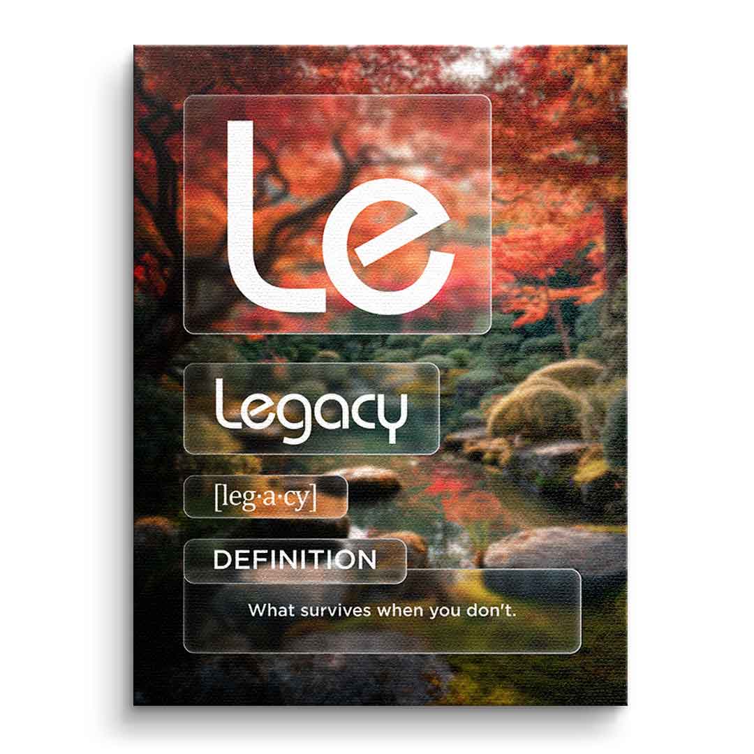 DOTCOMCANVAS® Legacy (Le) Leinwandbild Version Farbig – Vorderansicht Ohne Rahmen