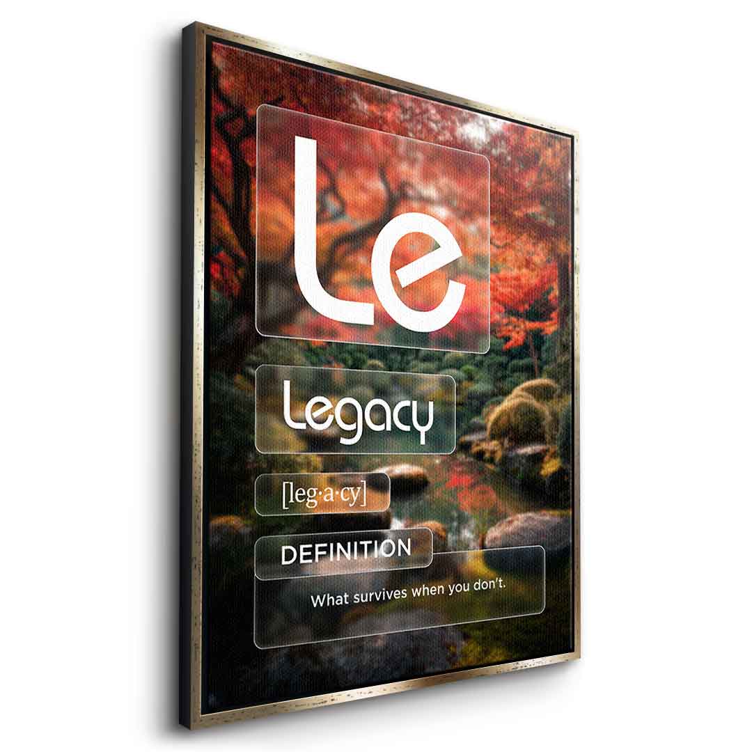 DOTCOMCANVAS® Legacy (Le) Leinwandbild Version Farbig – Seitenansicht Gold