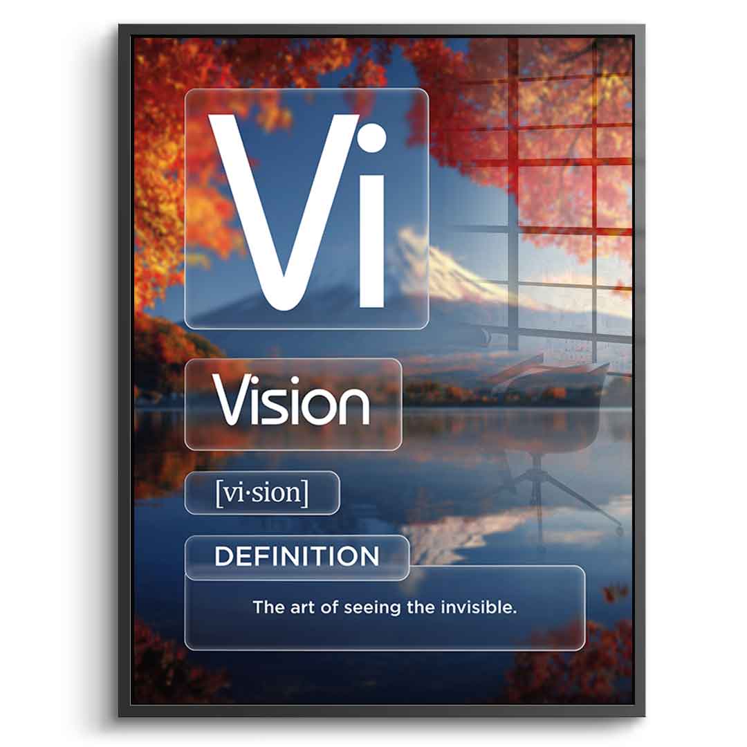 DOTCOMCANVAS® Vision (Vi) Acrylglasbild Version Farbig – Echtheitszertifikat