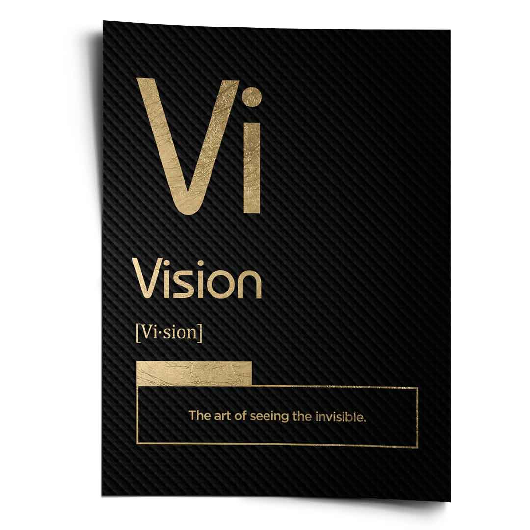 DOTCOMCANVAS® Vision (Vi) Poster Version Schwarz – Vorderansicht